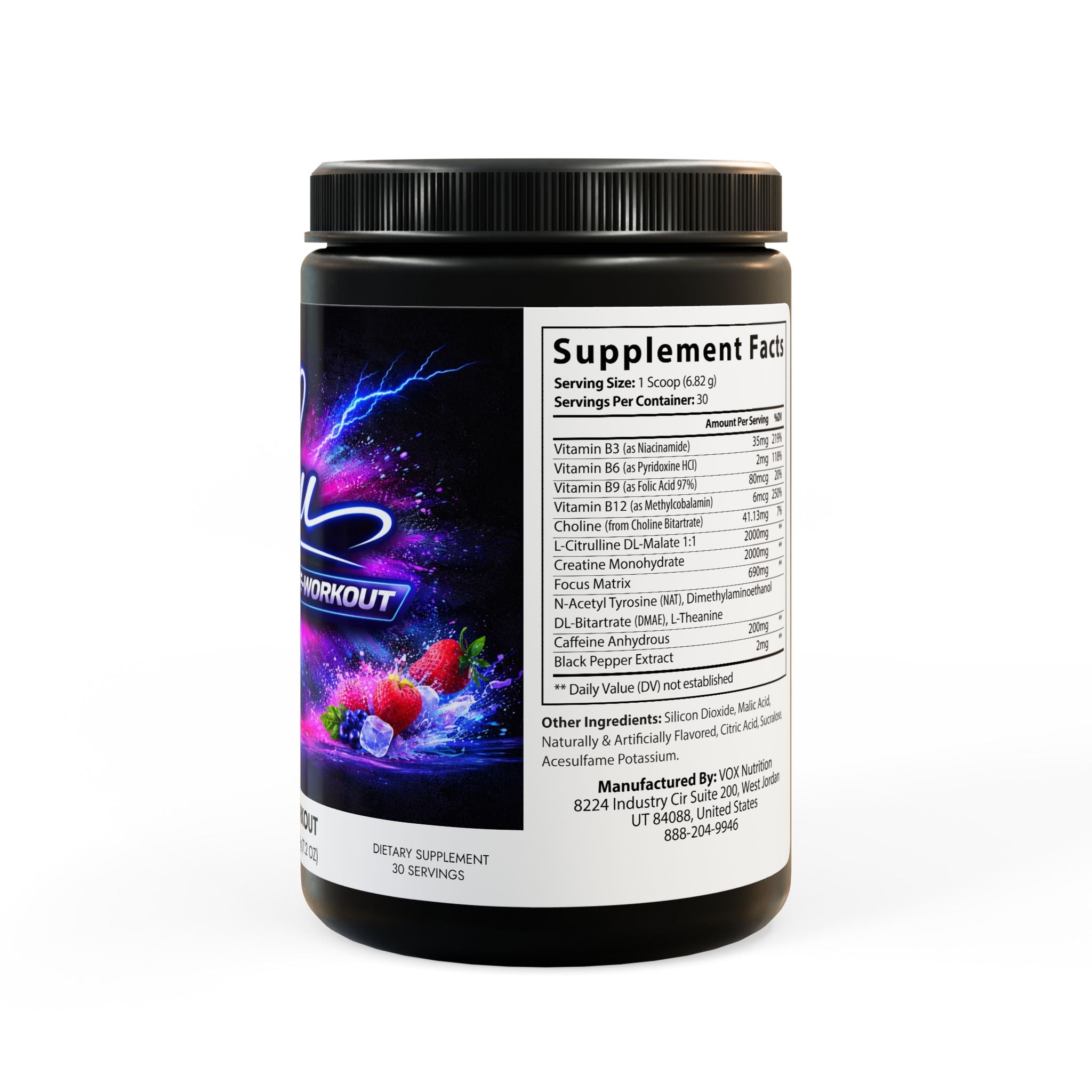 Pre-Workout Supplement, Fruit Punch (204g, 7.1oz)
